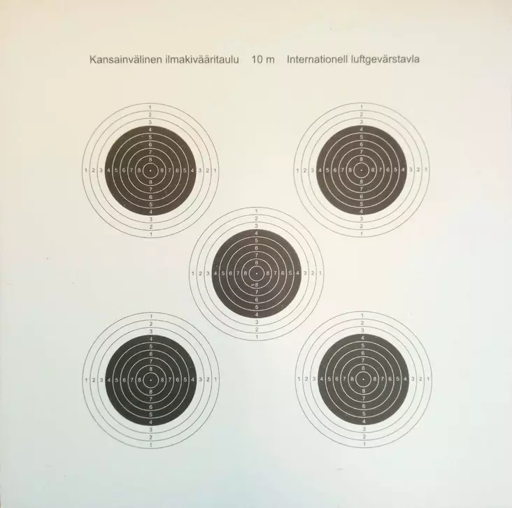 Luftgewehr-Zielscheiben, 14x14cm 50 Stück - Ausrüstung für Schützen - 6419484035950 - 1