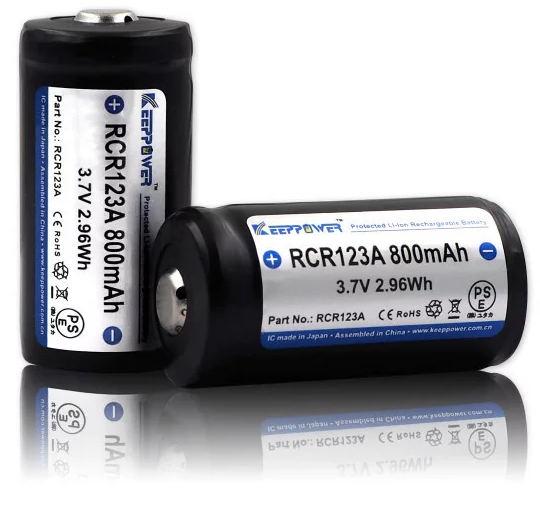 Keeppower Akku 800mAh RCR123A - Zielgeräte und Beine - 13281-800 - 1