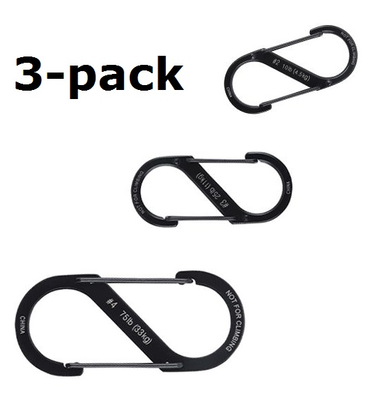 Nite Ize Edelstahl S-Biner Doppelkarabiner - Zelte, Schlafmatten und Hängematten - 094664009820 - 1