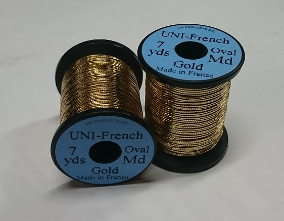 UNI Französisch 7m Oval, Mittel Gold - Fliegenbindeschnüre und -drähte - 802353005240 - 1