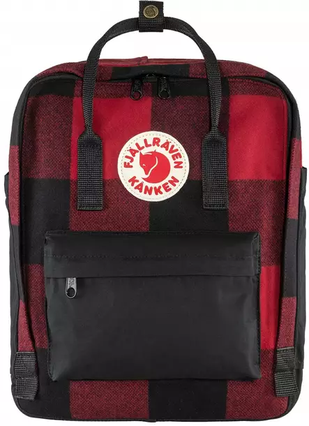 Fjällräven Kånken Rucksack Re-Wool, Rot Schwarz - Fjällräven Kånken - 7323450634841 - 1