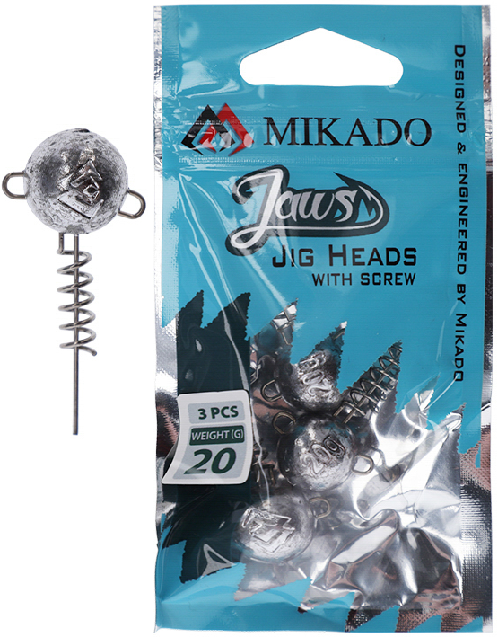 Jigkopf mit Schraube, Mikado 50g, 3 Stück - Jig-Ausrüstungen - 5900637622611 - 1