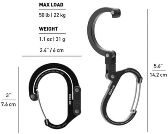 Helikopter-Haken HeroClip, Klein - Zelte, Schlafmatten und Hängematten - 852579006781 - 1