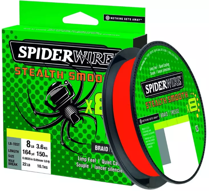 Spiderwire Stealth Smooth x8, 150m, rot - Angelschnüre - 022021664321 - 1