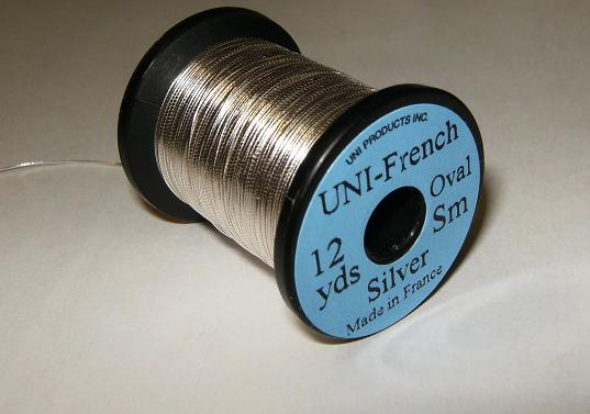 UNI Französisch 12yds. Oval, Klein Silber - Fliegenbindeschnüre und -drähte - 802353005271 - 1
