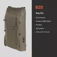 Vorn B20 Tasche, 20 Liter Rucksack - Aserept und Hüfttaschen - 7090033556042 - 2