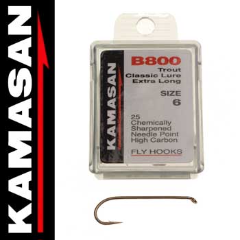 KAMASAN B800 Forellenklassiker Köder Extra Lang - Fliegenhaken - 0699900001592 - 1