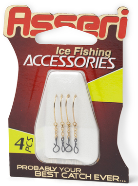 Asseri Kettenhaken, 4 Stück. - Balanspieße, stehende Spieße, Mormyschen - 474303809653 - 2