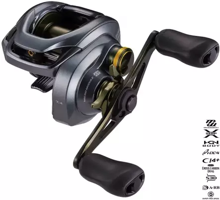 Shimano Curado DC 201 HG, Baitcast-Rolle - Casting Multiplier Rollen - 022255268523 - 1