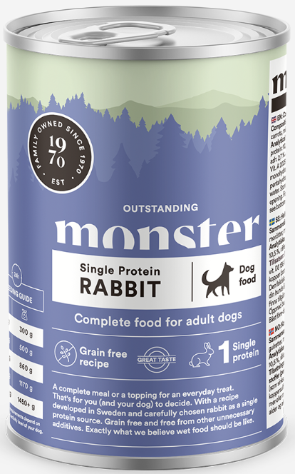 Monster Dog Single Rabbit 400g - - 7350040126103 - 1