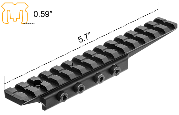 Picatinny-Adapter 11mm, UTG - Fernglasständer und Objektivschutz - 4717385551633 - 1