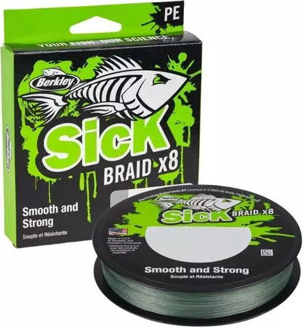 Berkley Sick Braid x8 150m, geflochtene Schnur - Angelschnüre - 028632982104 - 1