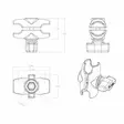 RAM -Stange Kurz 6,19 cm, 1" - RAM-Mounts-Produkte - 793442120114 - 3