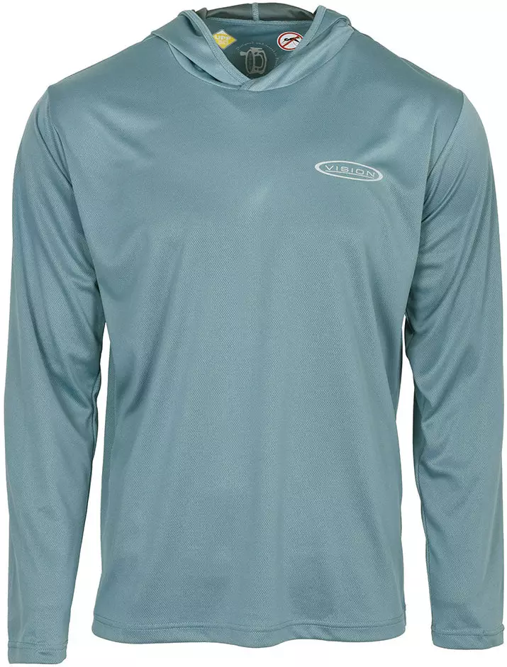 Vision Bambus Bug- und UV-Hoodie Steinblau - Wathosen und Angelbrillen - 64175128848344 - 1