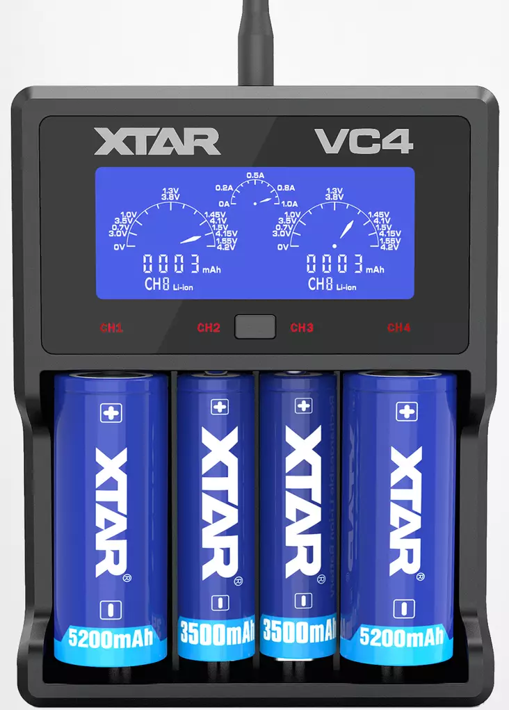 XTAR VC4 Netzladegerät mit Bildschirm XTAR - Tracker GPS-Halsband - 6952918320364 - 1