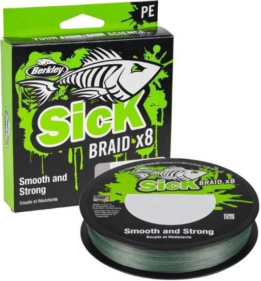 Berkley Sick Braid x8 150m, geflochtene Schnur - Angelschnüre - 028632982104 - 1