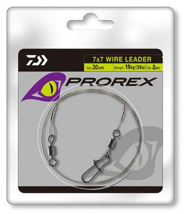 Daiwa Prorex 7x7 Kabelvorfach, 20cm, 10kg - Vorfachmaterialien und Schnüre - 4027093710414 - 1