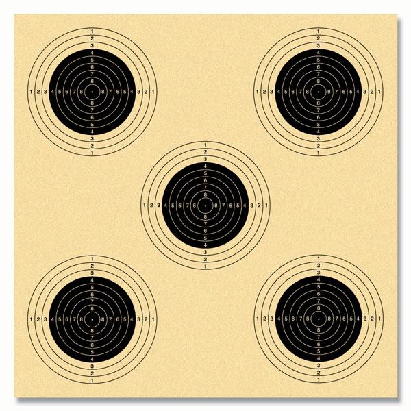 Luftgewehrzielscheibe 14x14 100 Stück, Prämium - Waffen- und Zielhilfen - 6410362401904 - 1