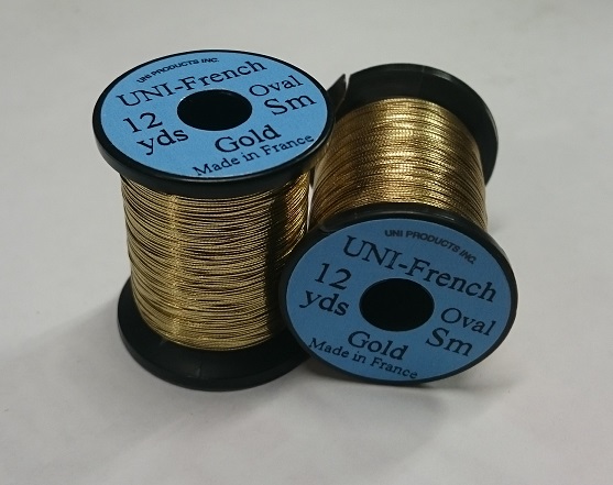 UNI Französisch 12 Yards. Oval, Klein Gold - Fliegenbindeschnüre und -drähte - 802353005264 - 1