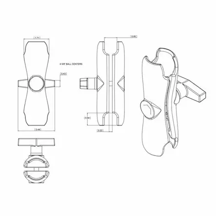 RAM-Mounts C-Größe Arm, mittellang - RAM-Mounts-Produkte - 793442001215 - 2