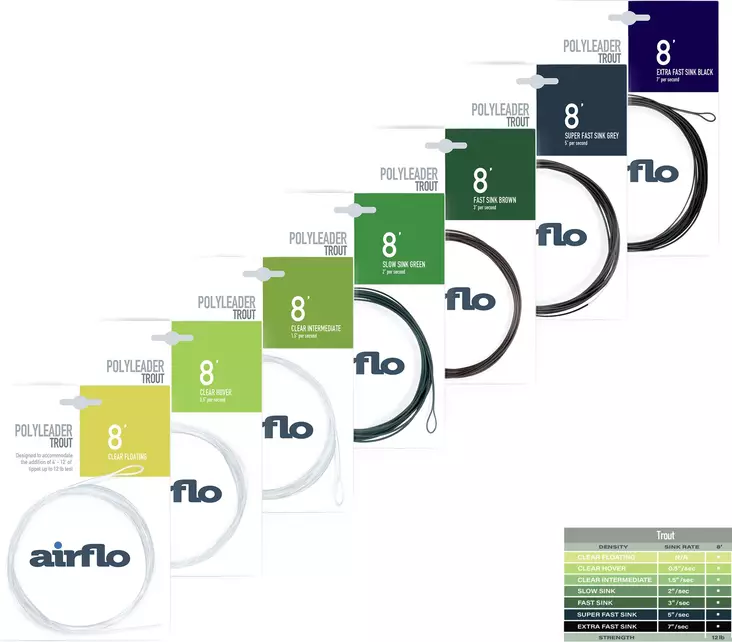Airflo Polyleader Trout 8' Vorfach - Fliegenruten und Vorfächer - 053163450365 - 1