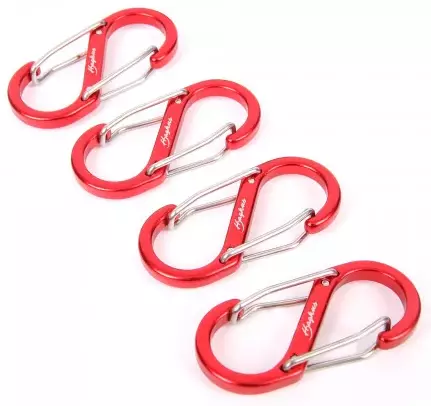 Haghus S Karabinerhaken, 5,5 cm 4 Stück. - Zelte, Schlafmatten und Hängematten - 6438212103495 - 1