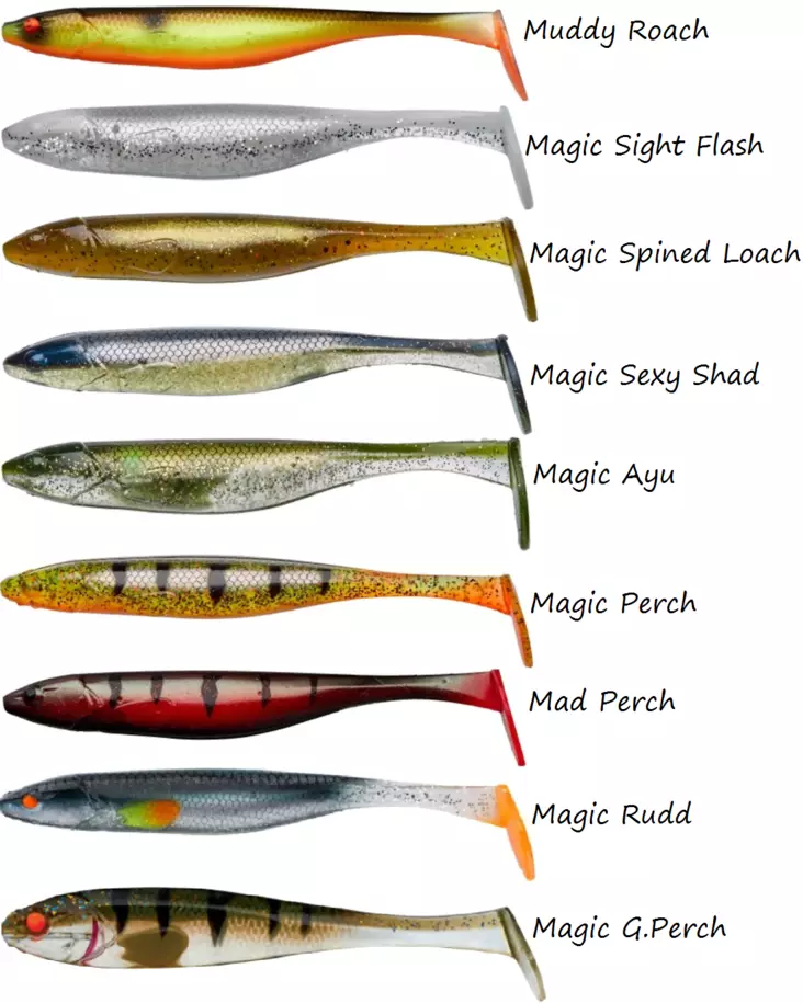 Illex Magic Fat Shad 5" 11cm 10,5g, 5 Stück - Jigs und Shads - ILL-MFS5 - 1