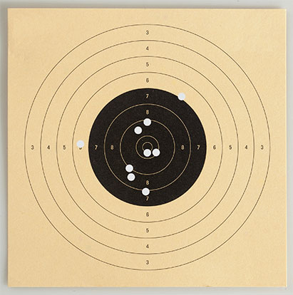 Luftgewehr Zielscheibe 14x14 50 Stück - Waffen- und Zielhilfen - 6419484035975 - 1