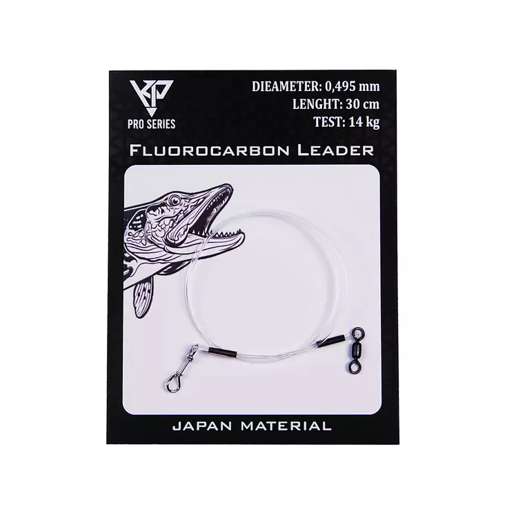 K.P Fluorocarbon Vorfach 0,495mm 1Stück - Vorfachmaterialien und Schnüre - 6438239096855 - 1