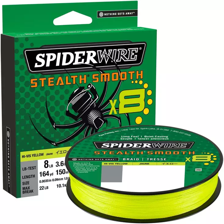 Spiderwire Stealth Smooth x8 150m, gelb - Angelschnüre - 022021663575 - 1