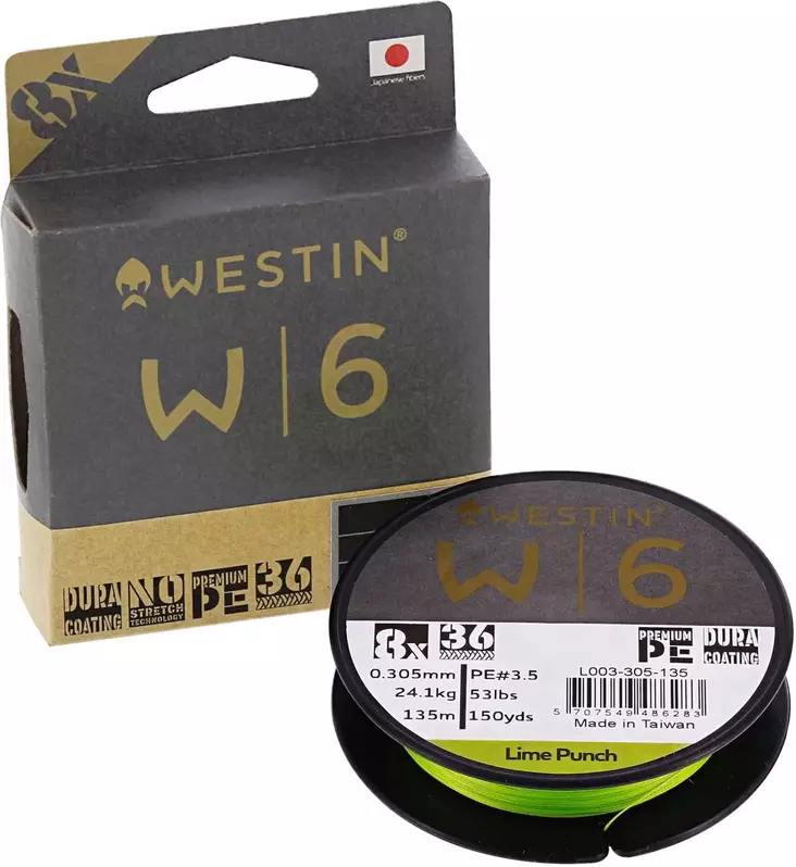 Westin W6 8 Braid Lime Punch, 135m - Angelschnüre - L003-000-135 - 1