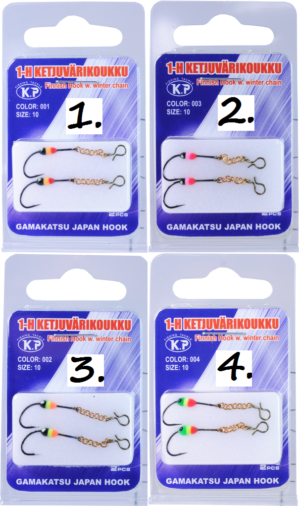 Gamakatsu Kettenwirbelhaken 1-H, 2 Stück - Balanspieße, stehende Spieße, Mormyschen - 643823909806 - 1