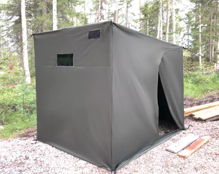 Zelt-Sauna + Kamin, Sawu, grün - Zelte, Schlafmatten und Hängematten - 6438014273227 - 1