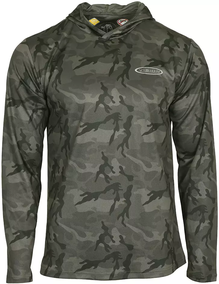 Vision Bamboo Bug & UV Hoodie Camo - Wathosen und Angelbrillen - 6417512849677 - 1