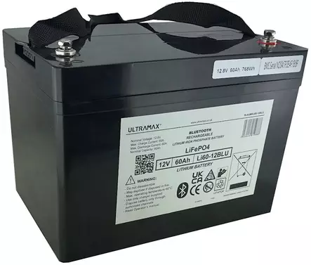 ULTRAMAX 12V 60A Batterie LiFePO4 - Elektroaußenbordmotoren und Zubehör - 5036446819888 - 1