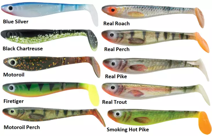 Abu Garcia Mcperch Shad 75mm 8 Stück - Jigs und Shads - 036282947718 - 1