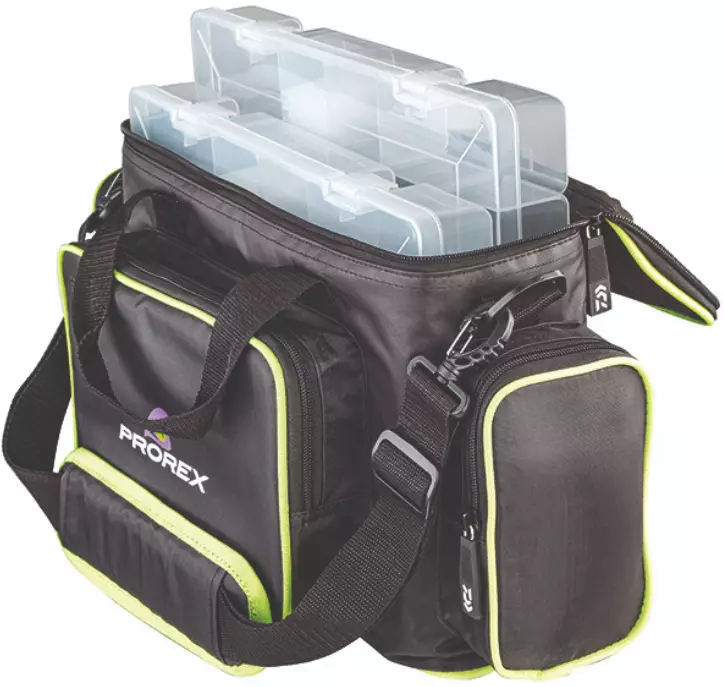Daiwa Prorex Futtersack M mit zwei Boxen - Angelboxen und Zubehör - 4059845094688 - 1
