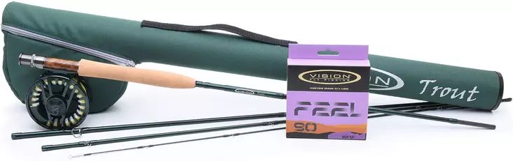 Fliegenfischen-Set, Vision Trout 9'' 5# 4-teilig - Fliegenfischerruten und Sets - 6417512845328 - 1