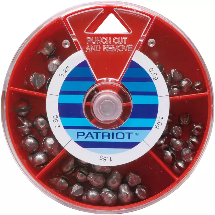 Blei-Schrot-Box groß, Patriot 0,6->3,2g - Angelgewichte - 6417512800129 - 1