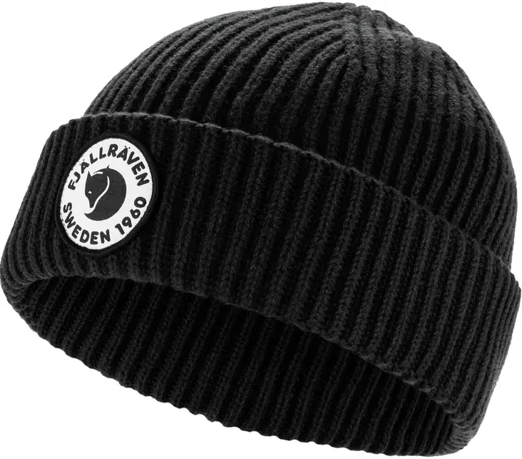 Fjällräven 1960 Lite Logo Mütze, Schwarz - Fjällräven Kopfbedeckungen - F13100234B - 1